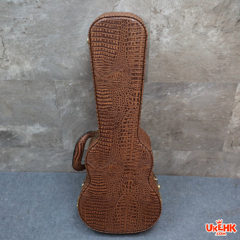 A'AMA Leather Crocodle Brown Concert Case(HC-BR-C)