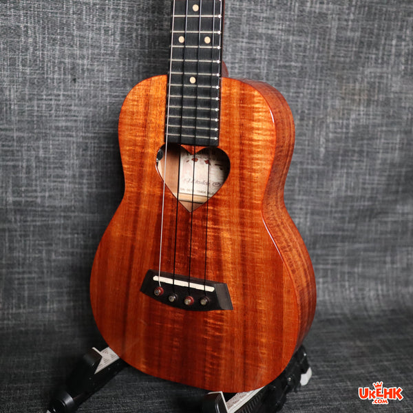 Kanile'a Solid Koa Concert Heart Shape Sound Hole (KU'U POC) #18404