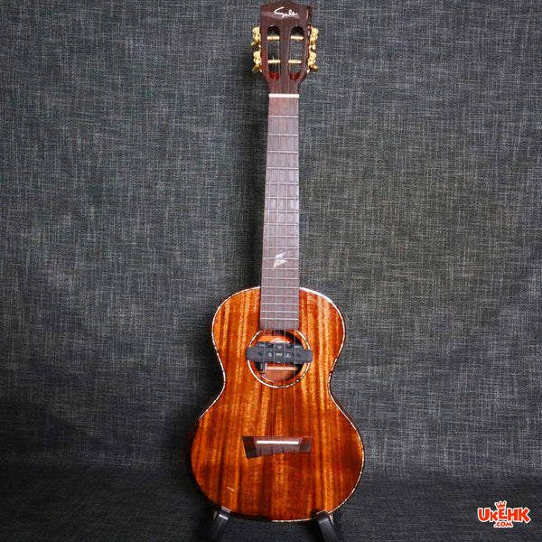 Sole Solid Acacia Tenor Ukulele with pick up（KT-688-DWR）