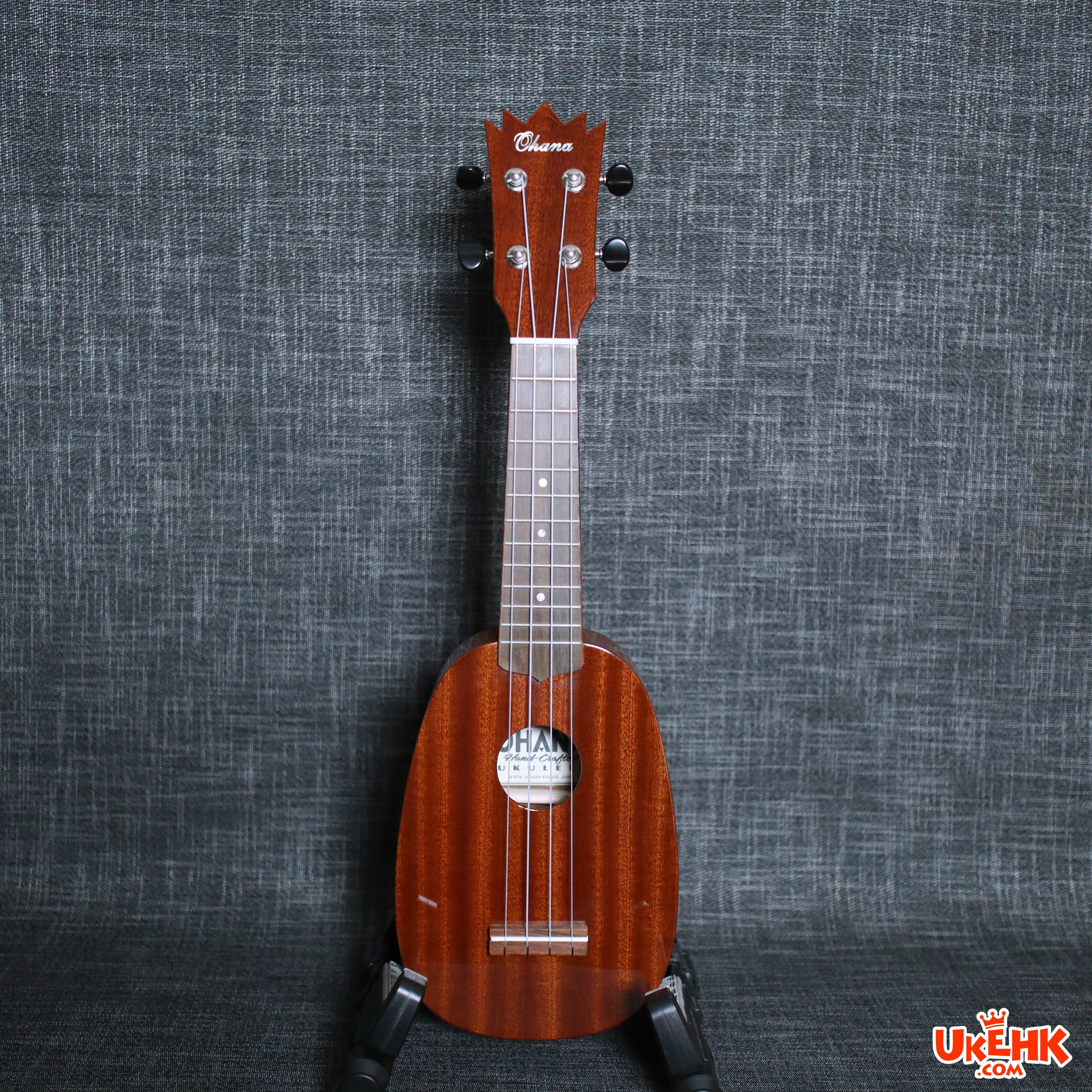 Ohana All Solid Mahogany Sopranino Ukulele (TPK-25G)